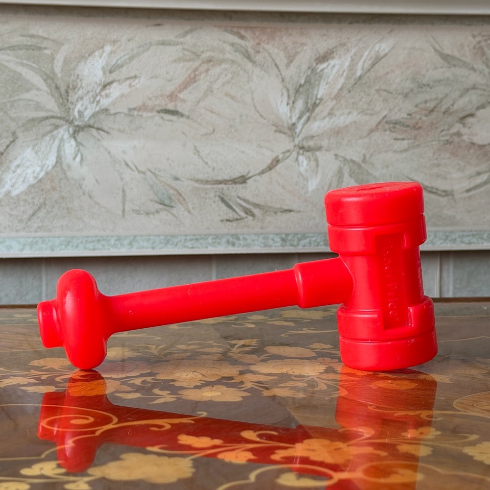 Vintage Replacement Red Plastic Hammer for Fisher-Price Tap and Turn Bench 1986